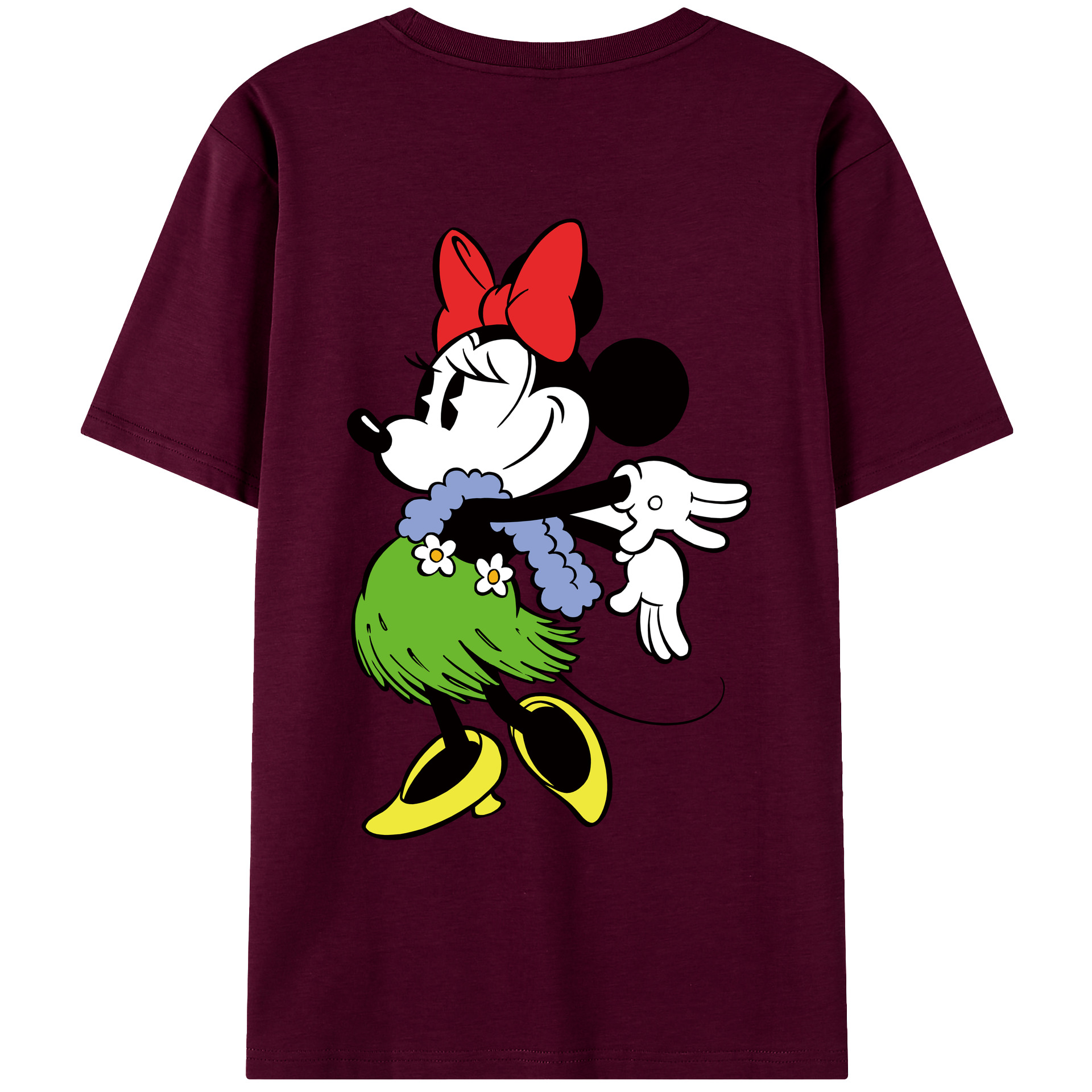 （画像用） ミッキーマウス Mickey Mouse レディース半袖Tシャツ(バックプリント)